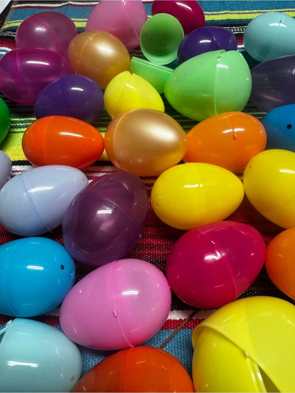 Colorful Plastic Easter Egg Party Favor Set - Assorted Colors 33 pieces